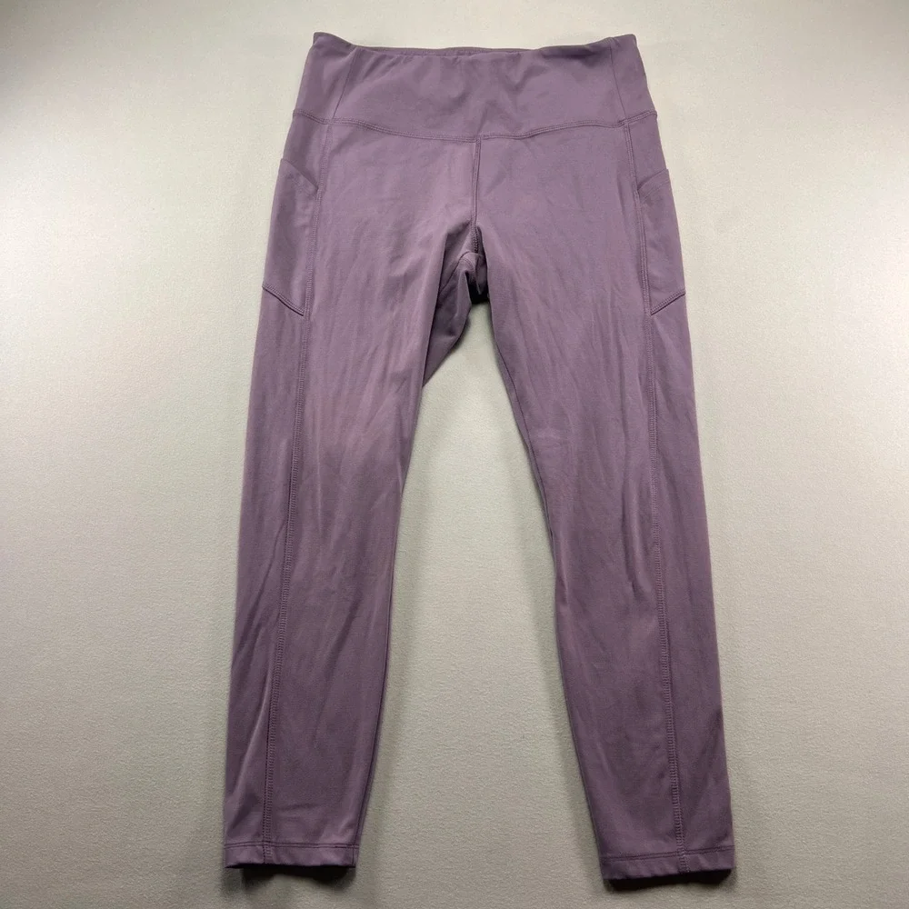 Vogo Athletica Leggings Womens XL Purple Stretch High Waist Skinny Leg Yoga Gym